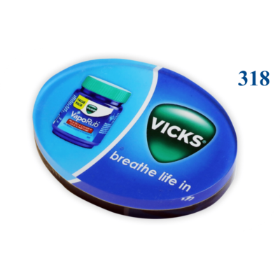 Paper Weight Oval Shape Acrylic : Code 318