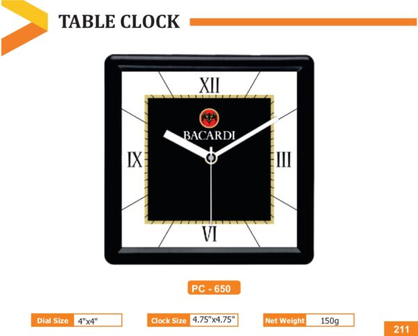 Table Clock - Code : PC 0650