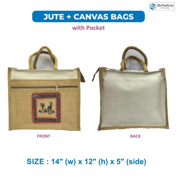 Jute + Canvas Bags - Code : SB-10046