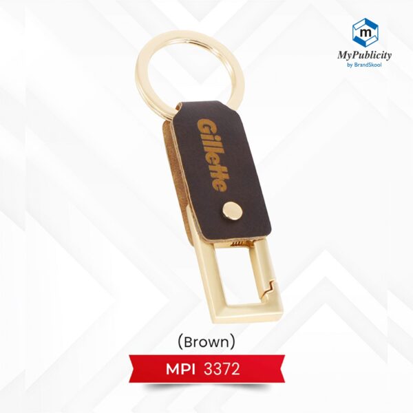 Premium Keychain Metal - Code : MPI 3372 (Brown) with Box