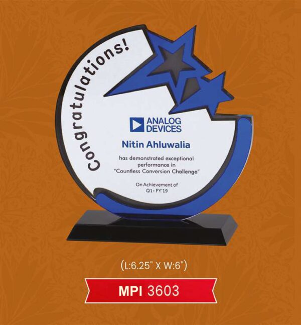 Acrylic Trophy Code : MPI 3603