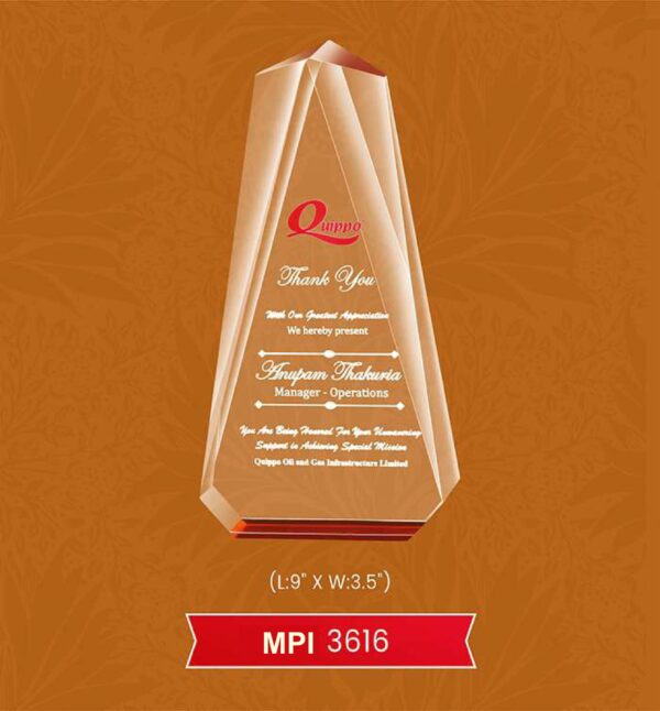Acrylic Trophy Code : MPI 3616