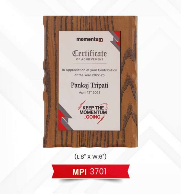 Plaque Trophy Code : MPI 3701