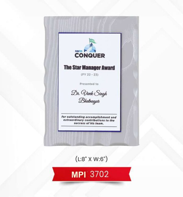 Plaque Trophy Code : MPI 3702