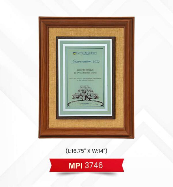 Plaque Trophy Code : MPI 3746