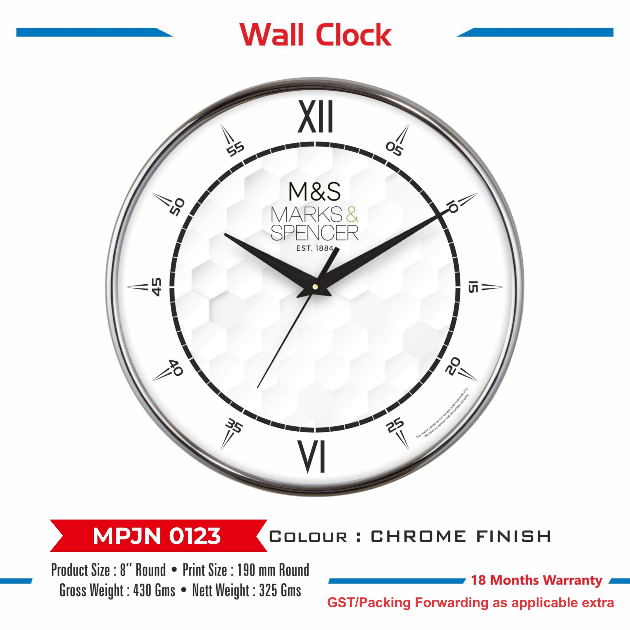 Wall Clock - Code : MPJN 0123