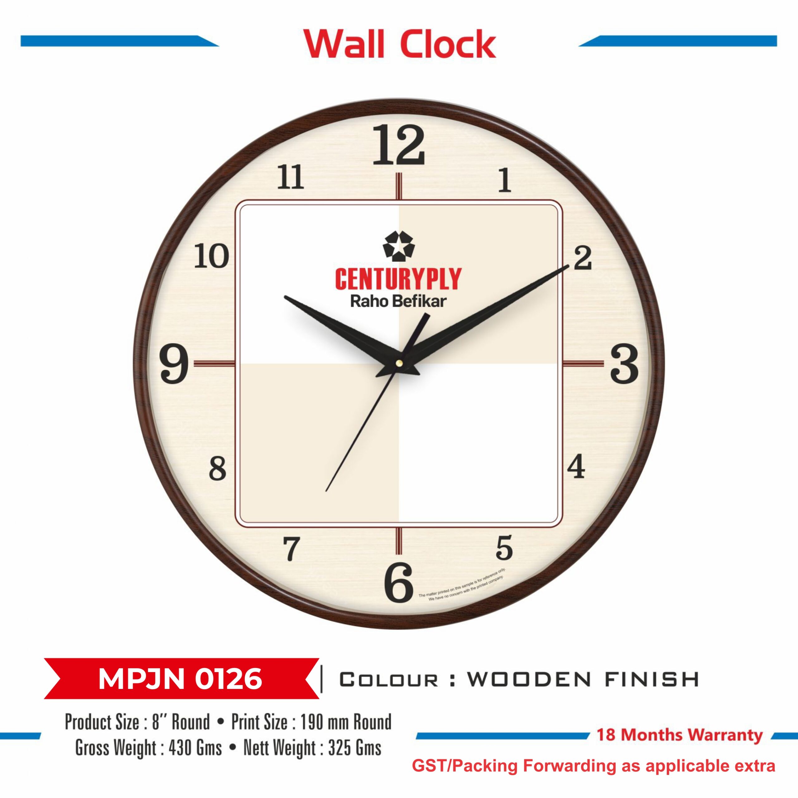 Wall Clock - Code : MPJN 0126