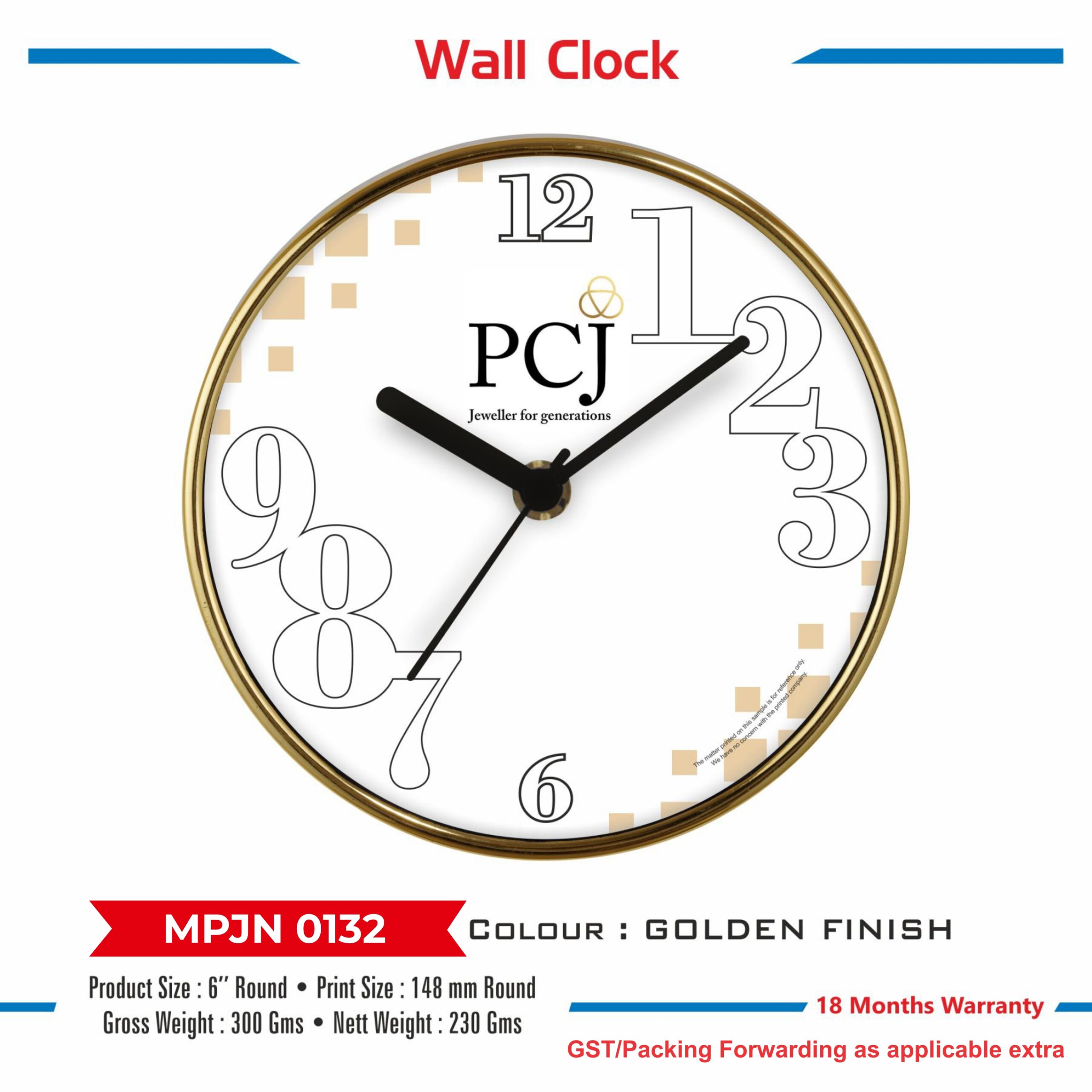 Wall Clock - Code : MPJN 0132