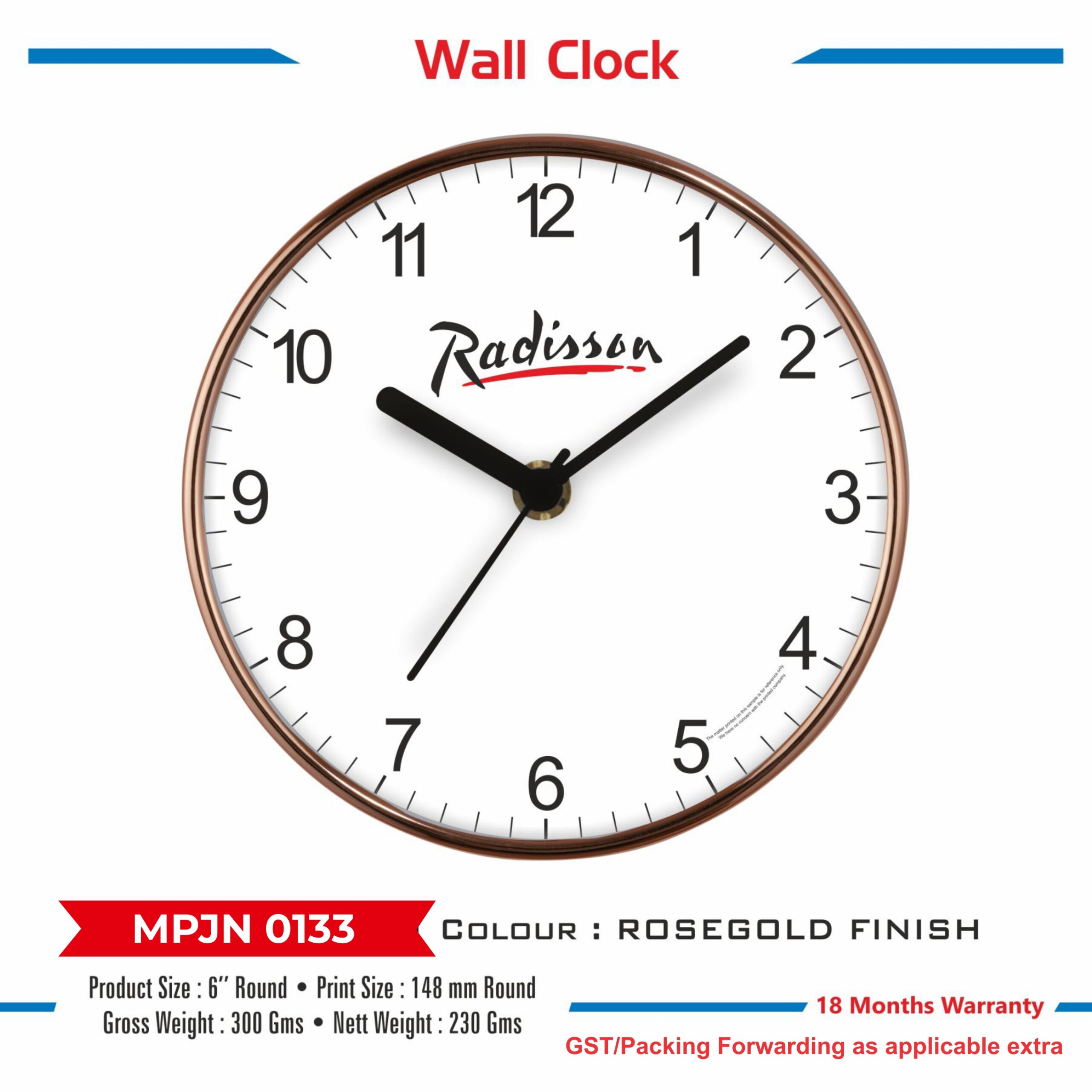 Wall Clock - Code : MPJN 0133