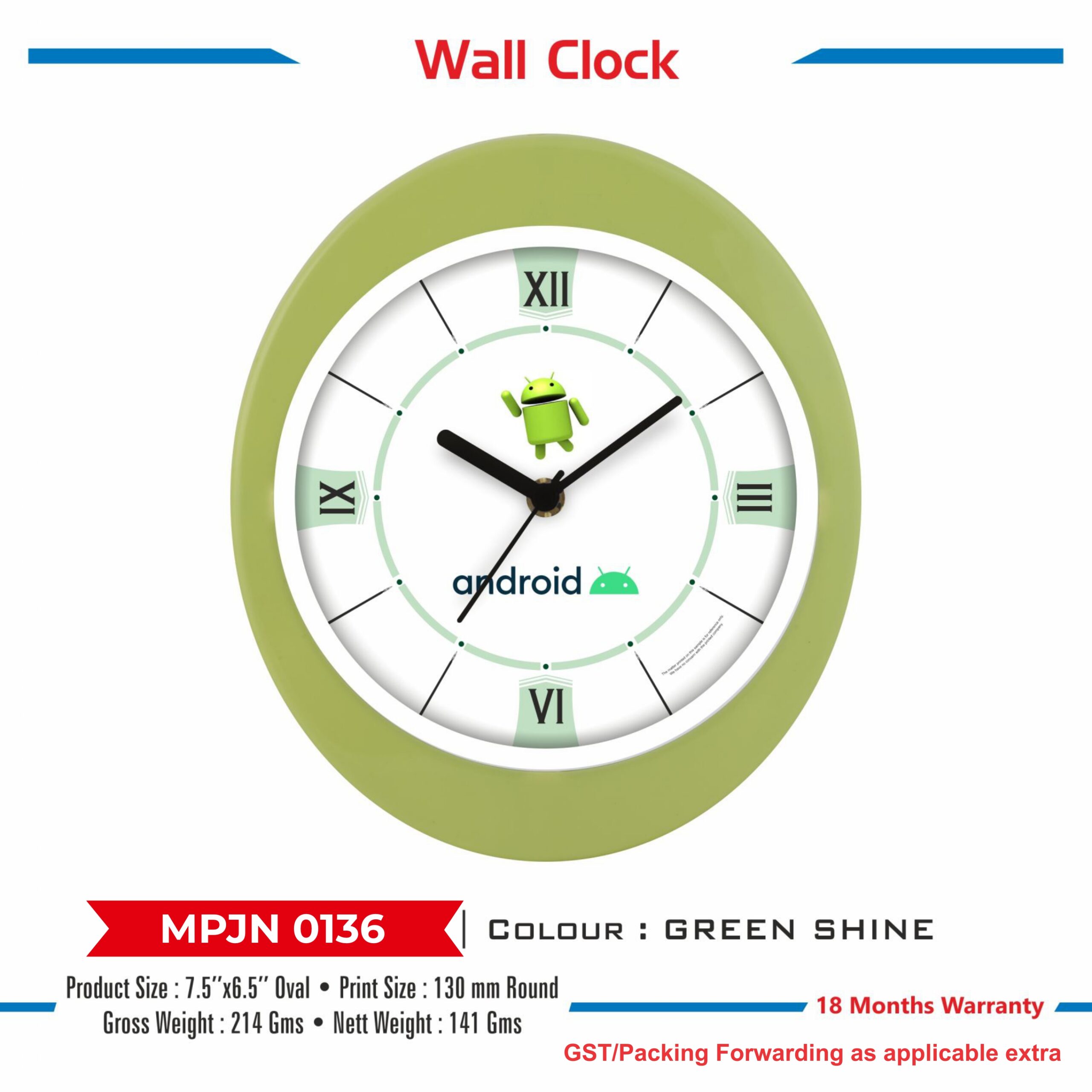 Wall Clock - Code : MPJN 0136