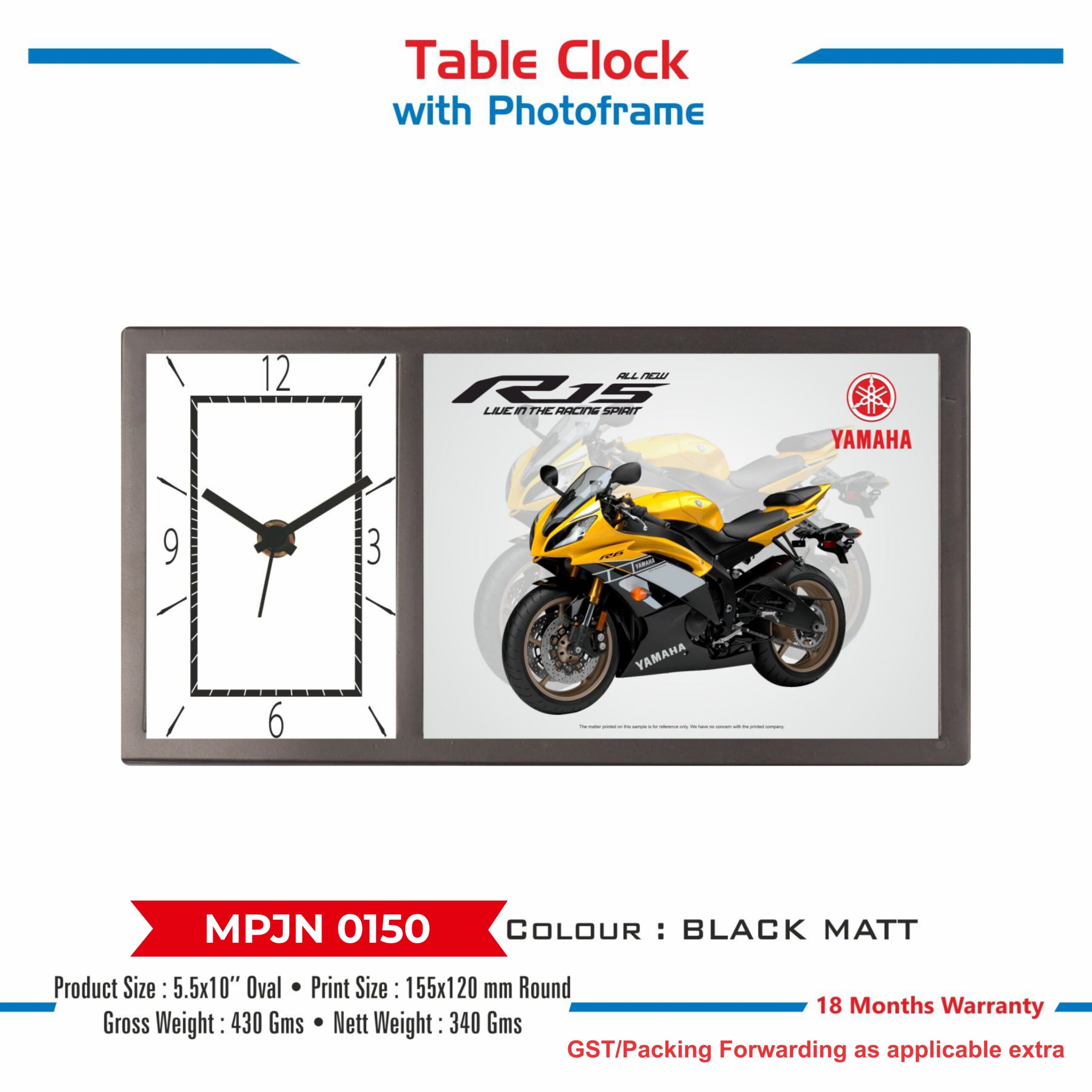 Table Clock with Photoframe - Code : MPJN 0150