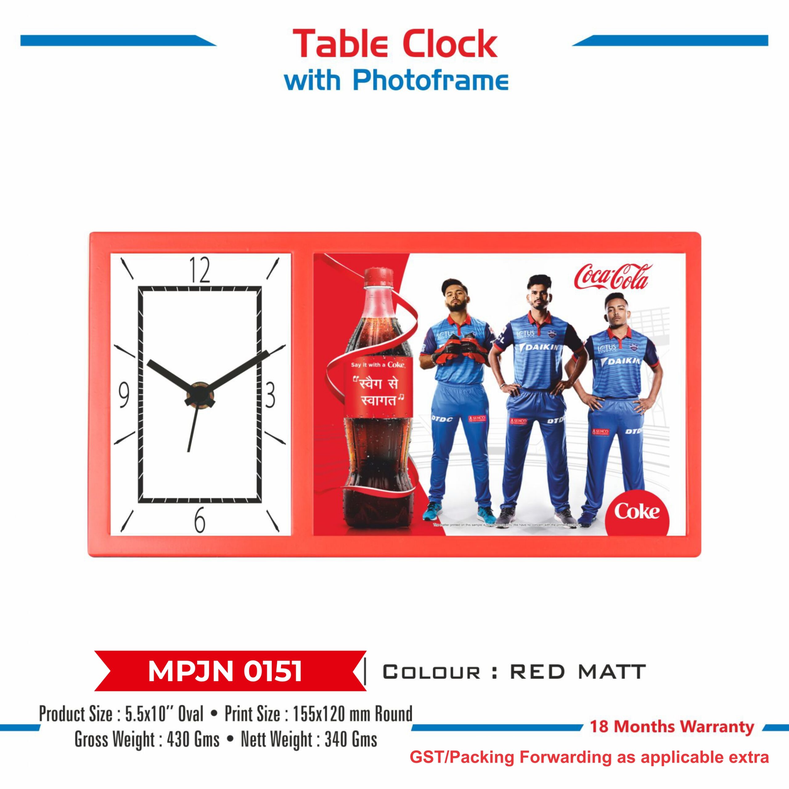 Table Clock with Photoframe - Code : MPJN 0151