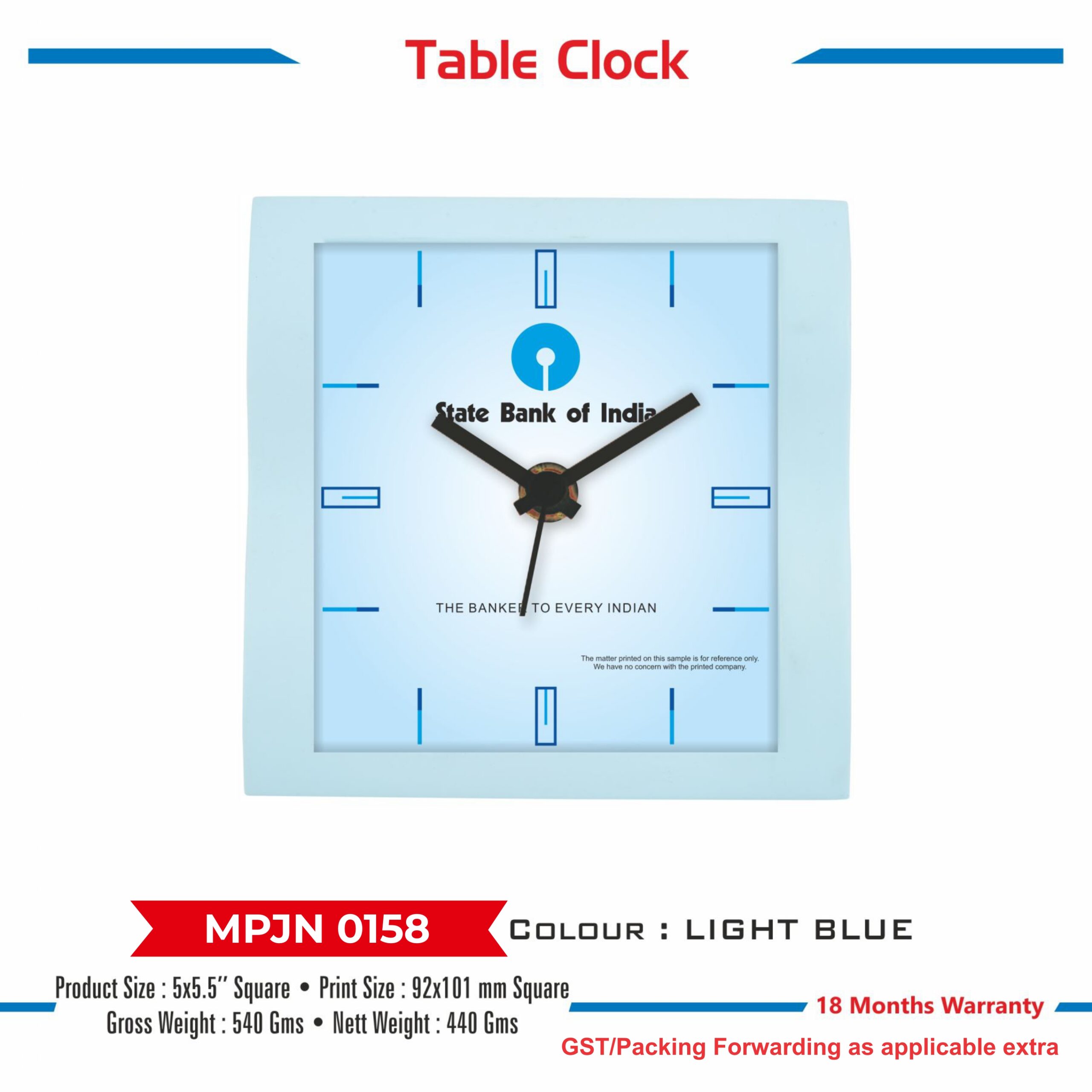 Table Clock - Code : MPJN 0158