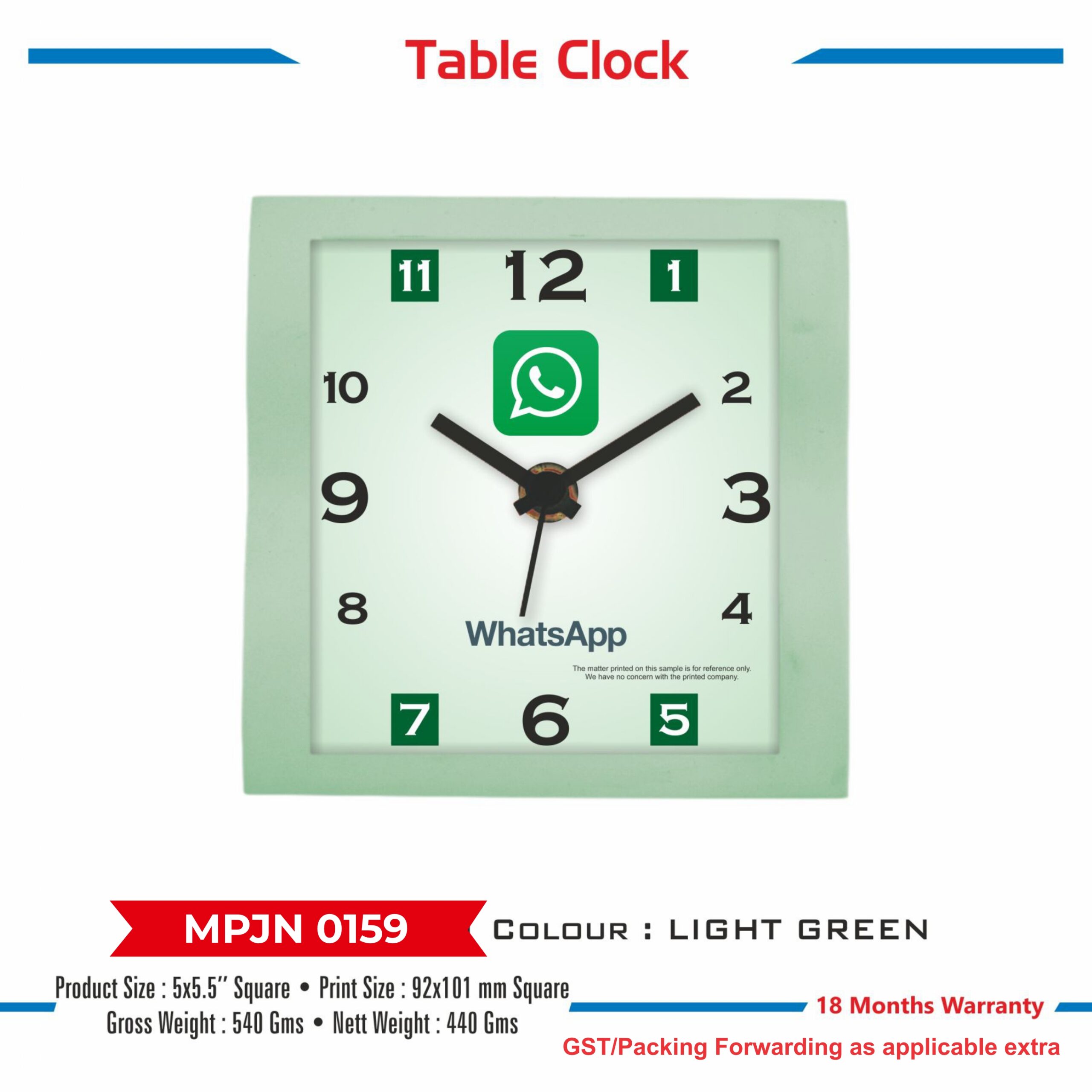 Table Clock - Code : MPJN 0159