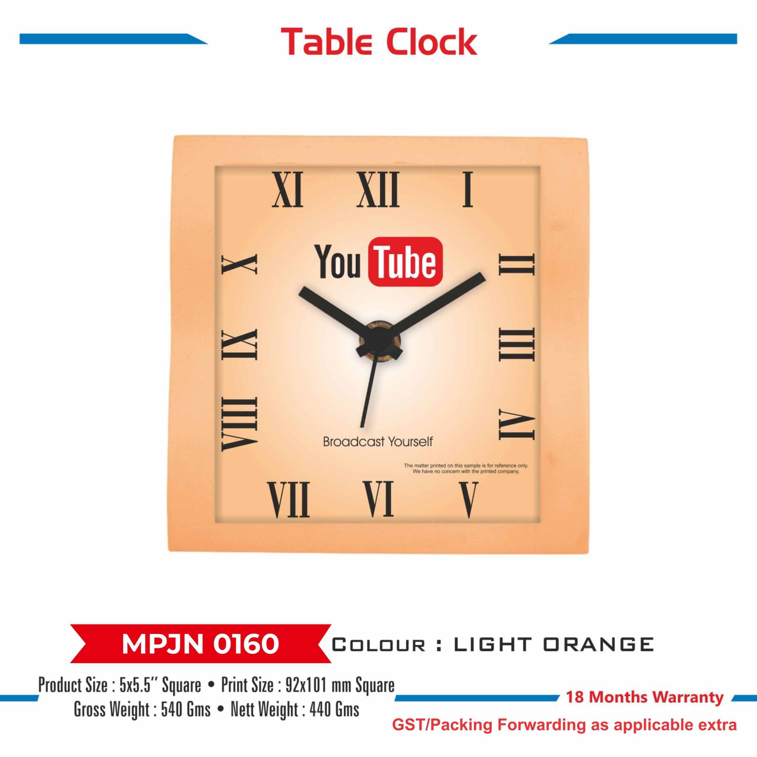 Table Clock - Code : MPJN 0160