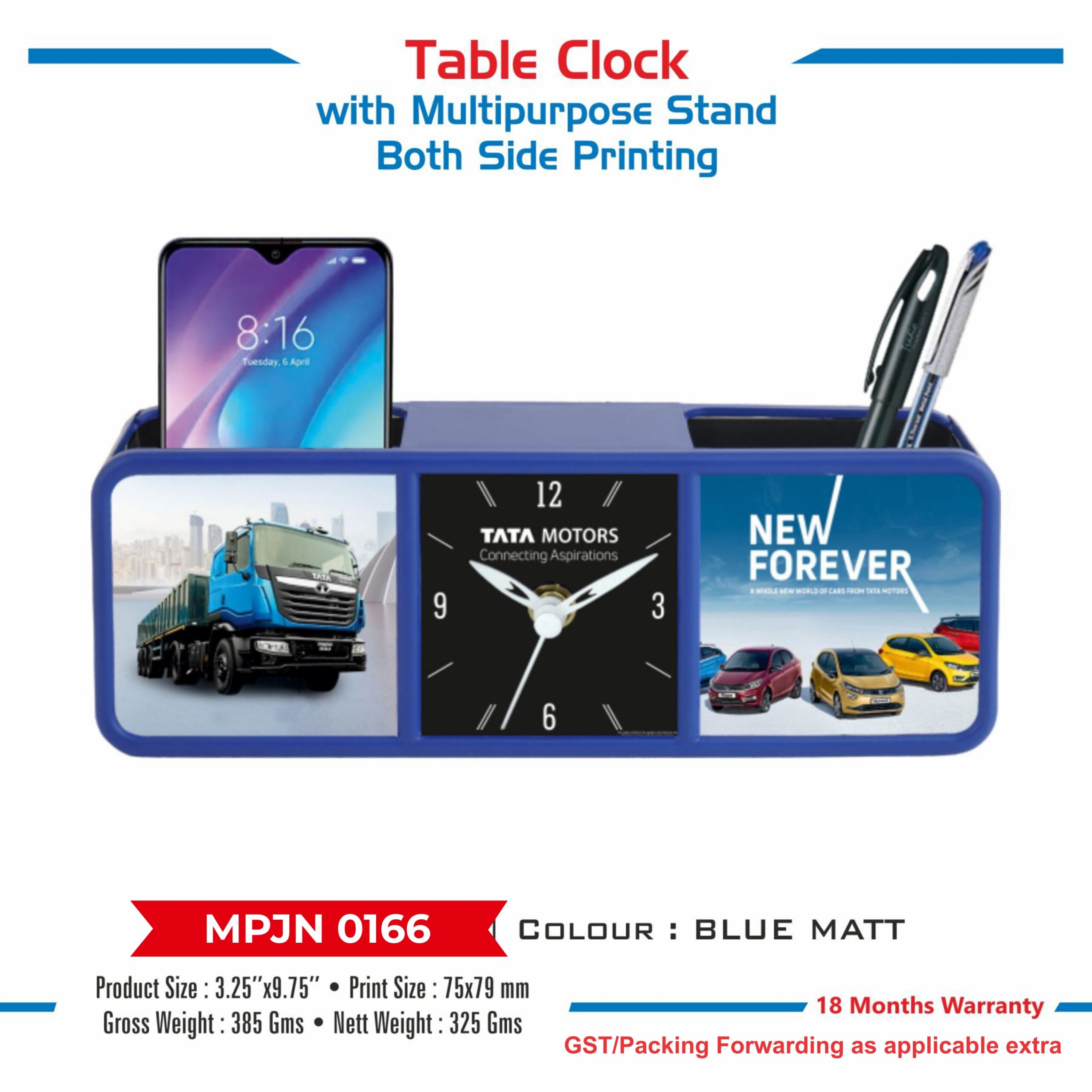 Table Clock with Multipurpose Stand - Code : MPJN 0166