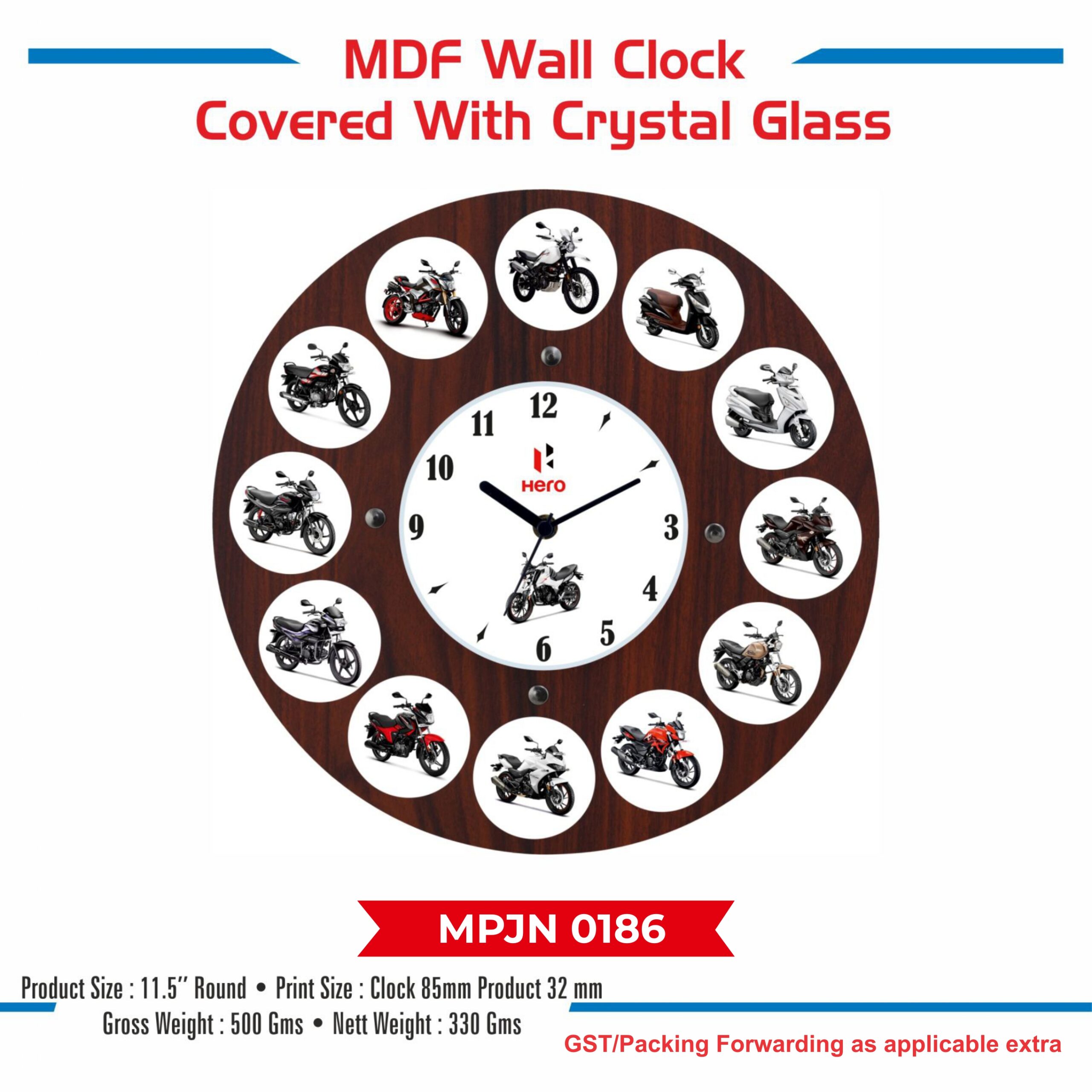 Wooden Wall Clock - Code : MPJN 0186