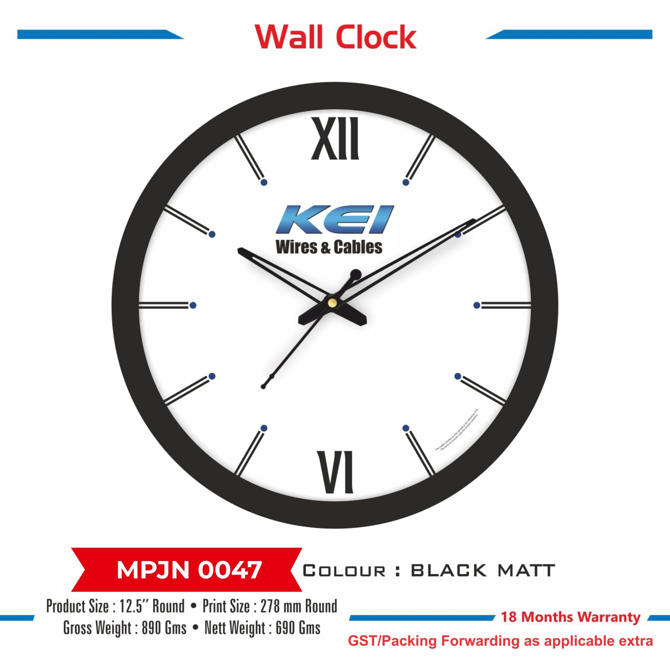 Wall Clock - Code : MPJN 0047