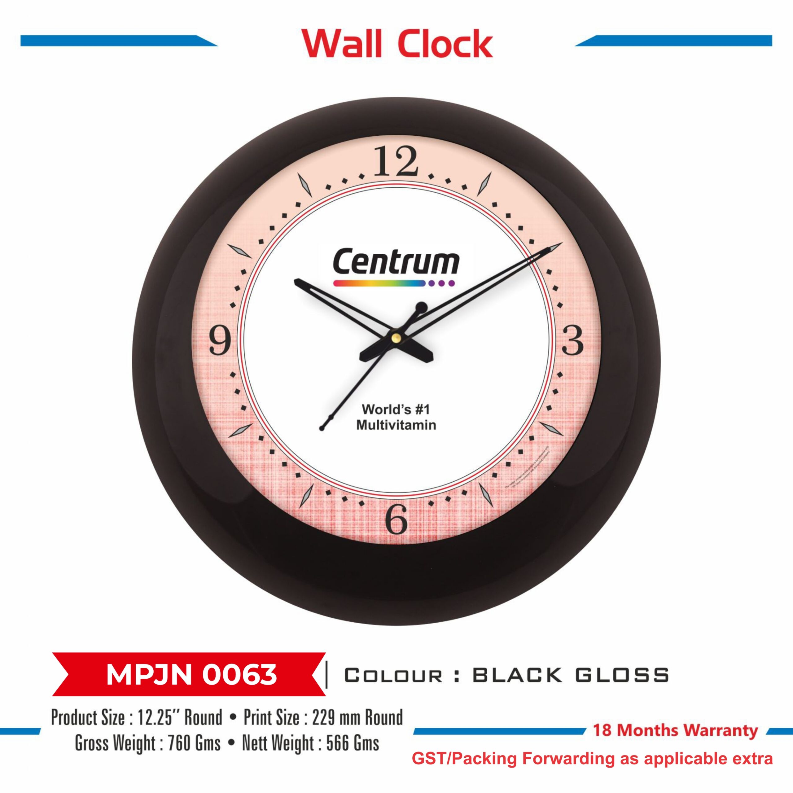 Wall Clock - Code : MPJN 0063