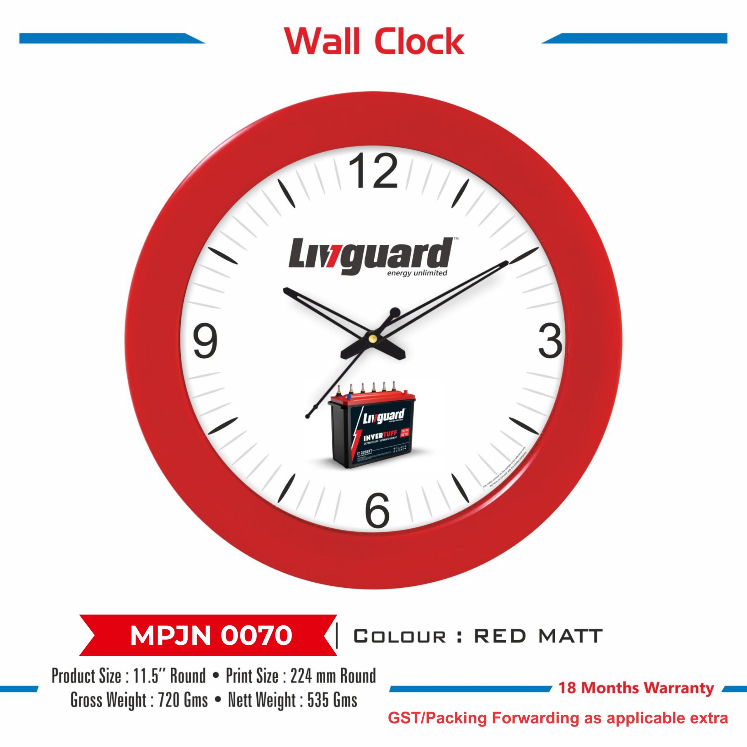 Wall Clock - Code : MPJN 0070
