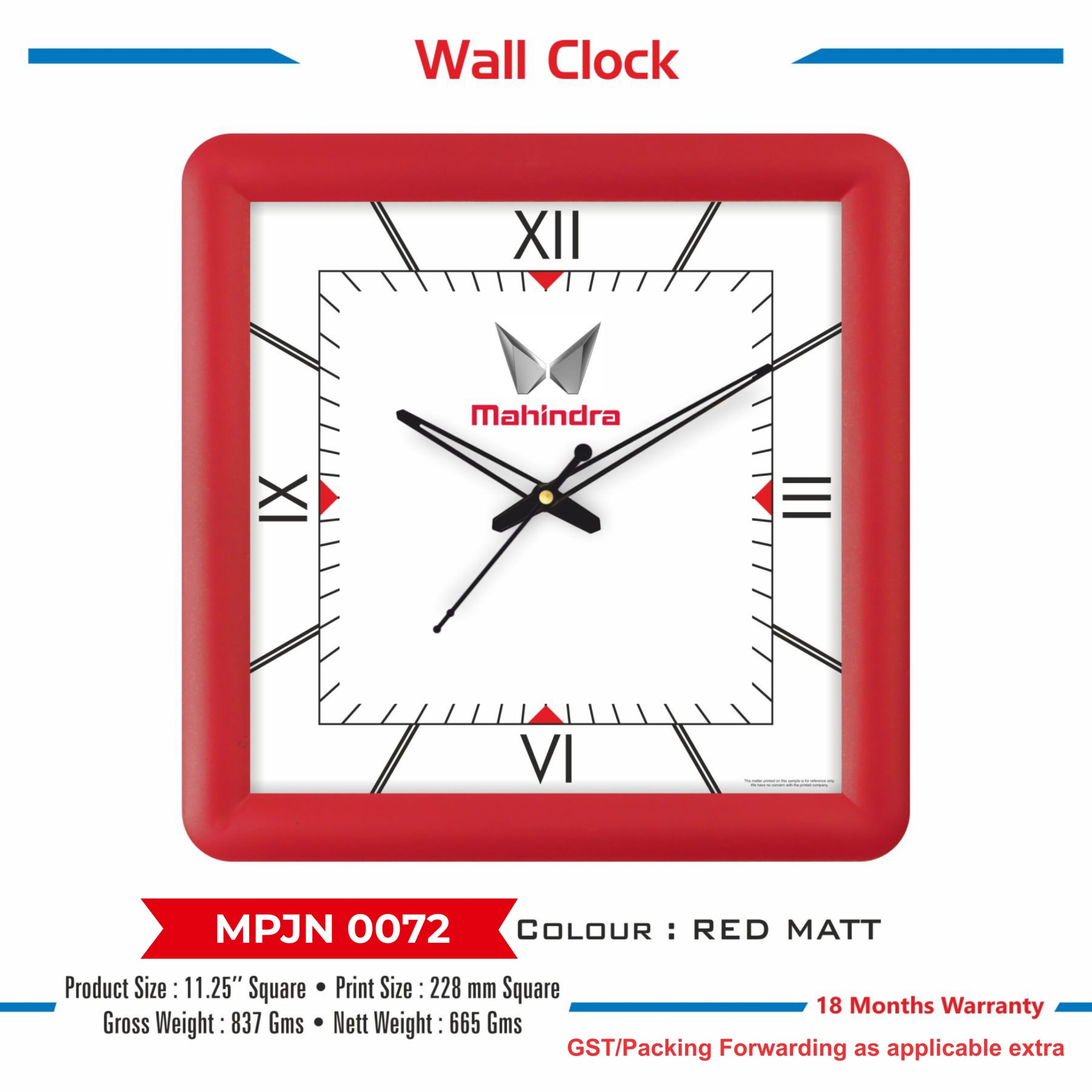 Wall Clock - Code : MPJN 0072