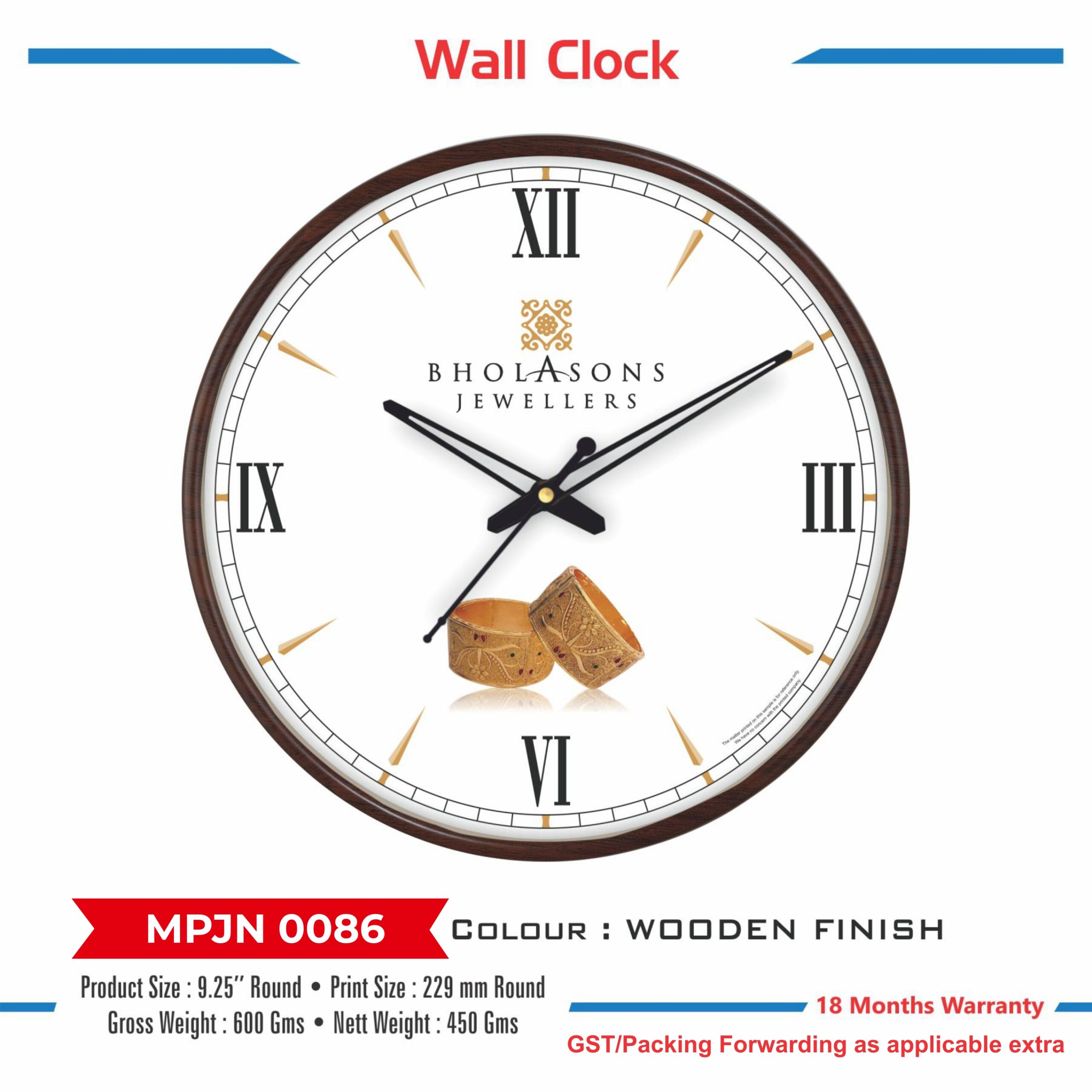 Wall Clock - Code : MPJN 0086