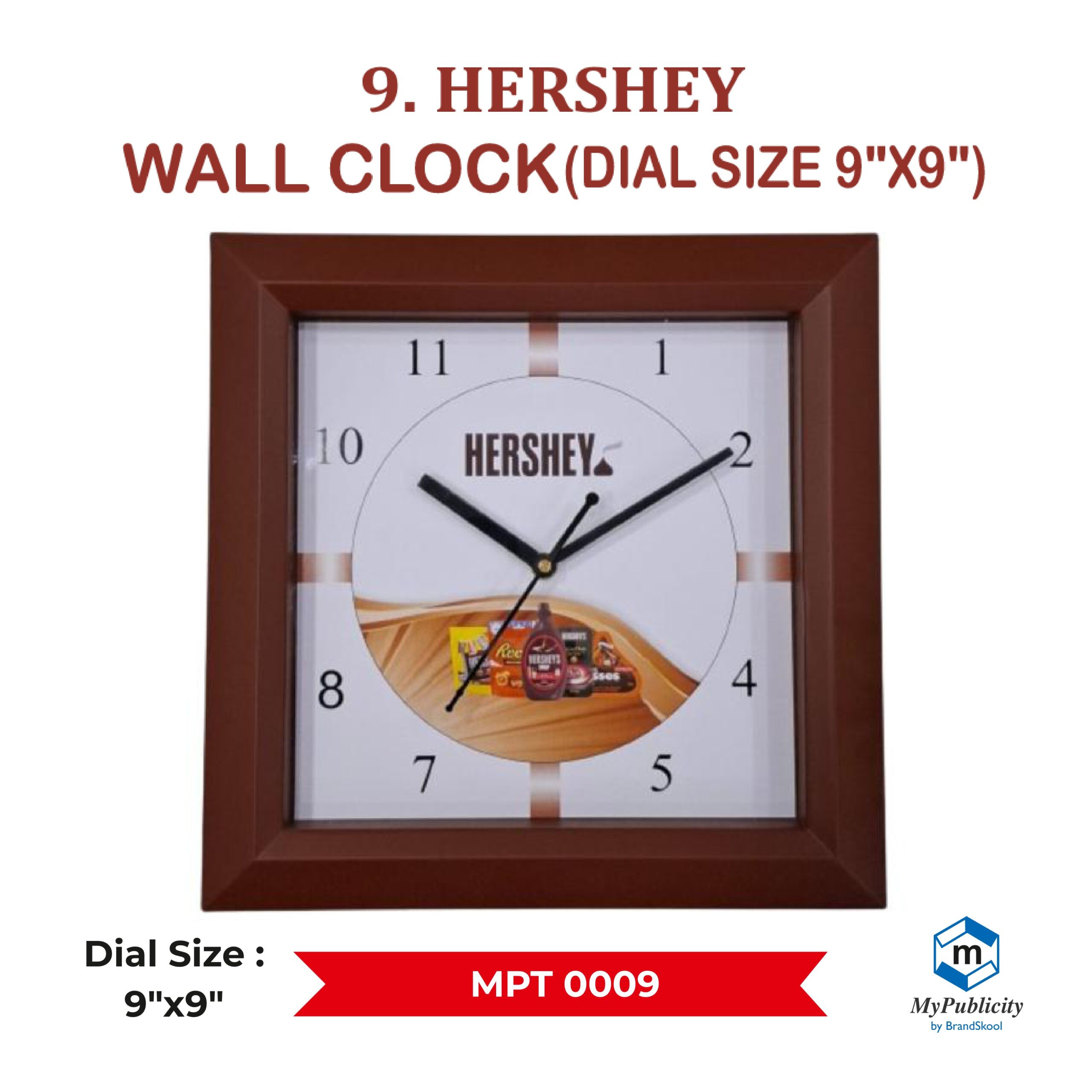 Premium Wooden Wall Clock - Code : MPT 0009