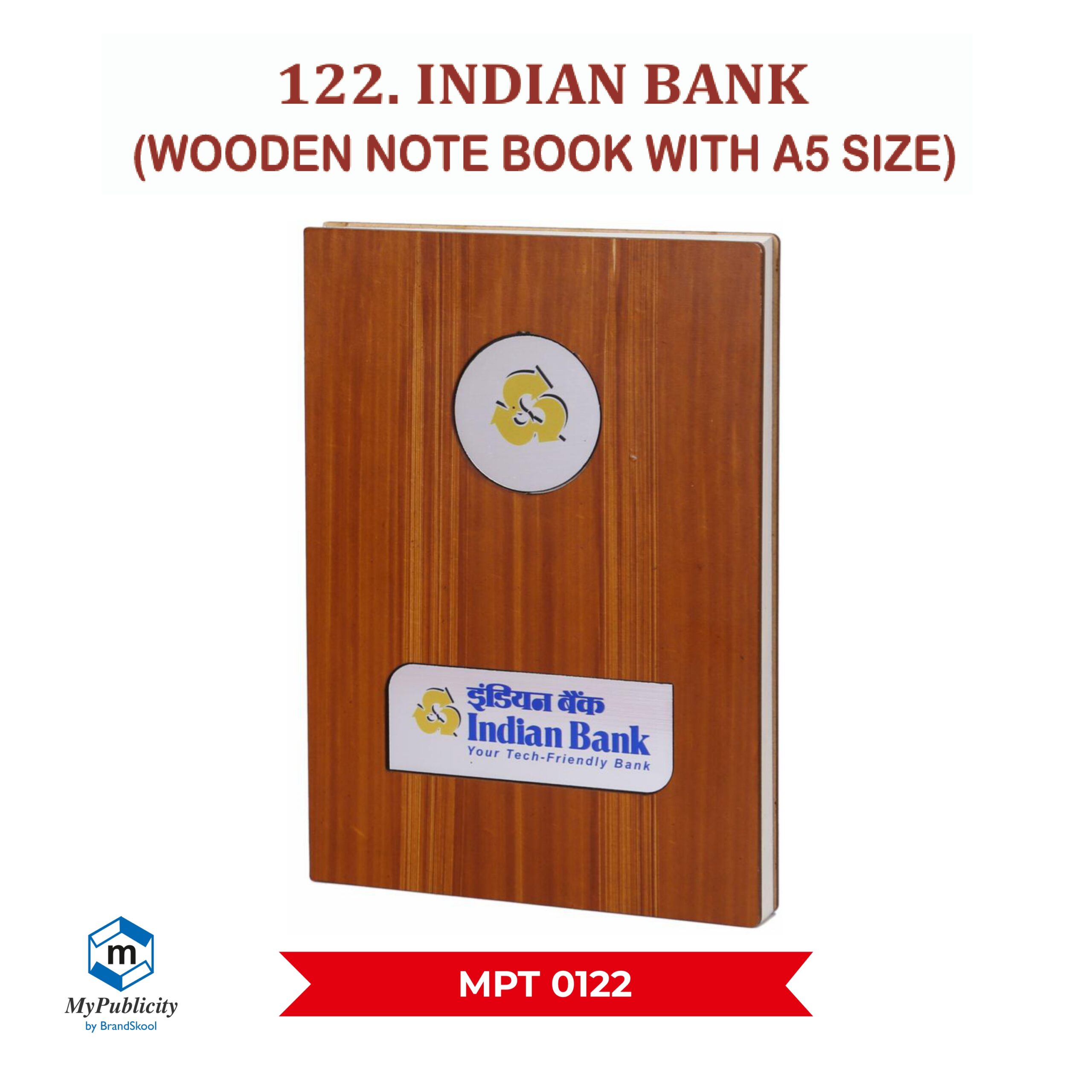 Wooden Note Book Diary - Code : MPT 0122