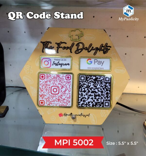 QR Code Stand (Wooden) - Code : MPI 5002