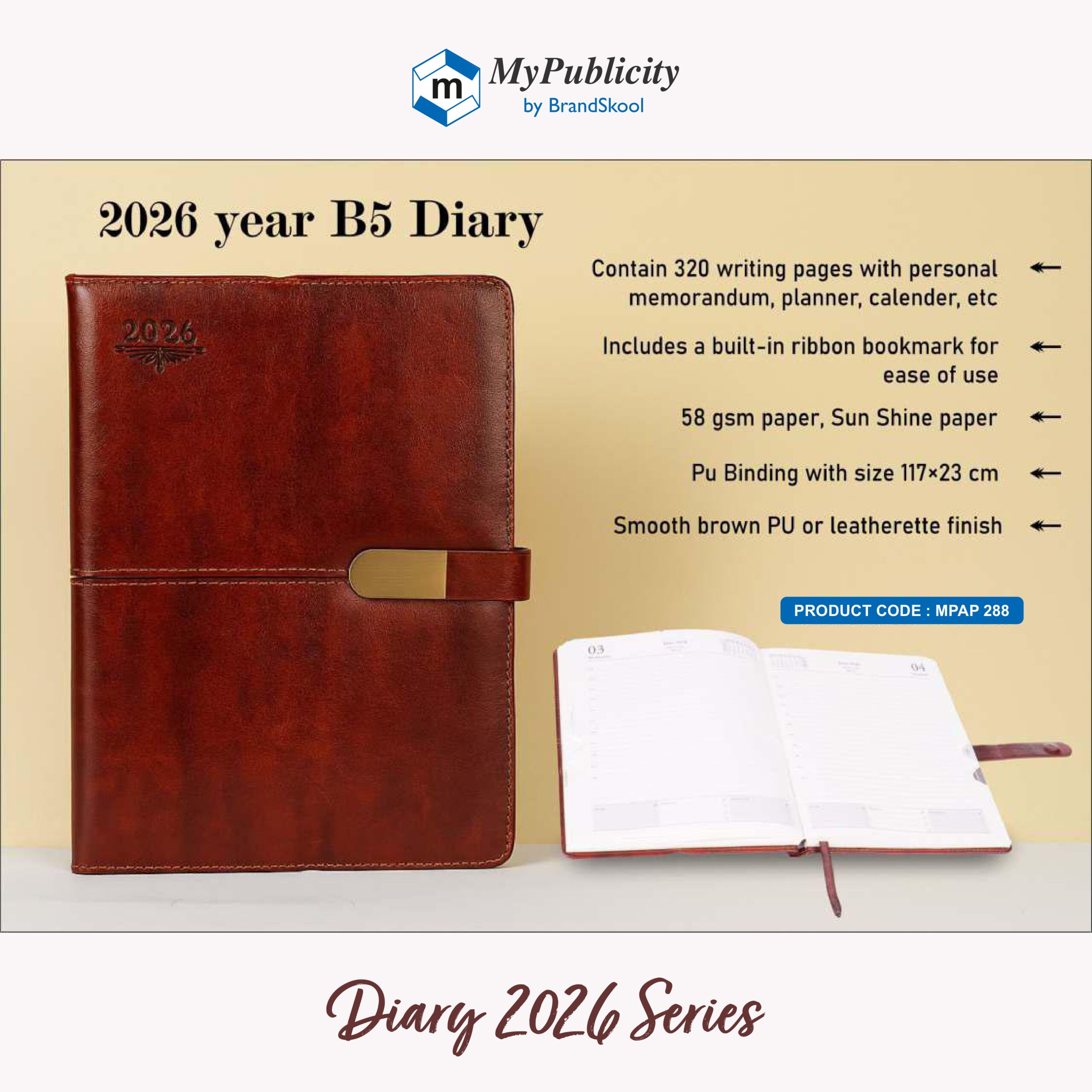 Diary 2026 - Code MPAP 288